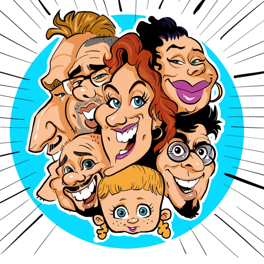 Karikatury na svatby, oslavy, firemní akce