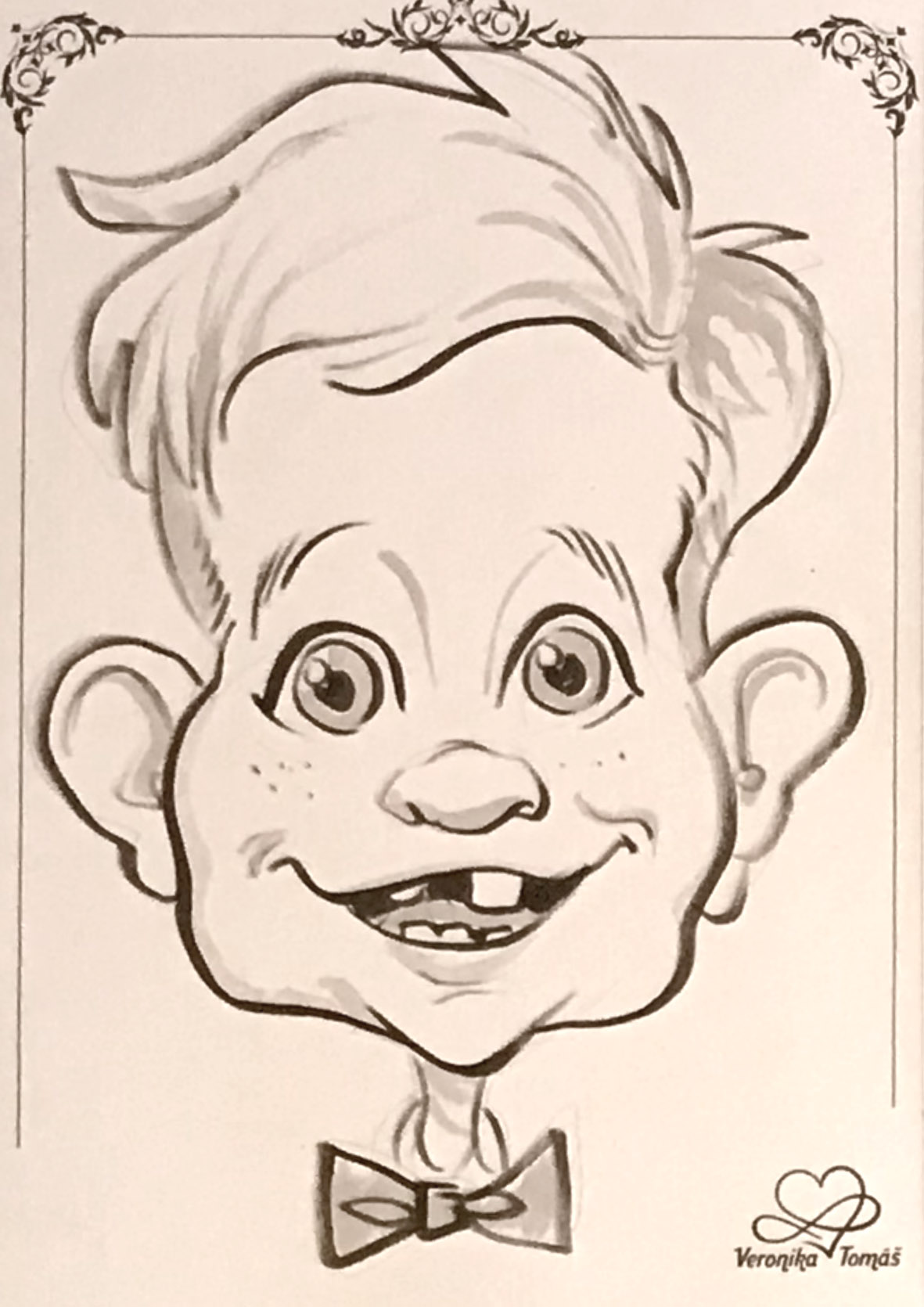 karikaturista na svatbu